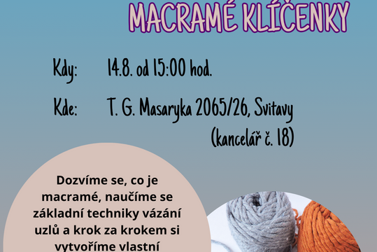 Workshop pro děti: Macramé klíčenky