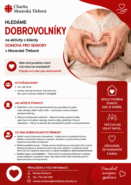 Dobrovolníci do Domova pro seniory