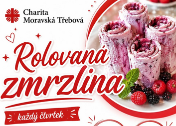 Rolovaná zmrzlina před Charitou
